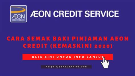 semak baki pinjaman aeon|Aeon Credit Semak Baki .
